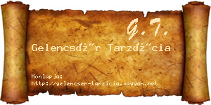 Gelencsér Tarzícia névjegykártya